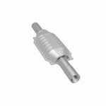 MagnaFlow 23404 hm grade direct-fit catalytic converter, rear three-quarter view of the turntable spin