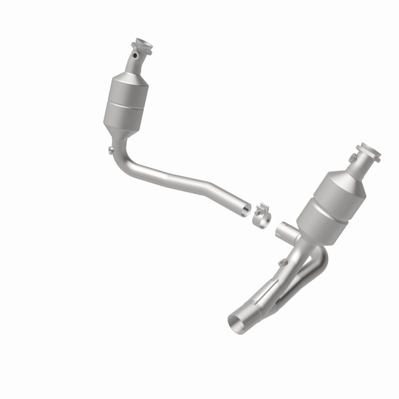MagnaFlow 93610 hm grade direct-fit catalytic converter, rear view of the turntable spin