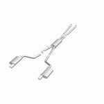 MagnaFlow 15628 street series cat-back exhaust, opposite front three-quarter view of the turntable spin
