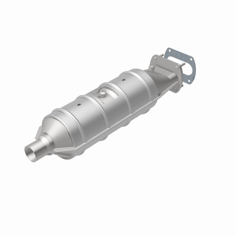 MagnaFlow 55213 epa direct-fit catalytic converter, rear view of the turntable spin