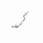MagnaFlow 454043 carb direct-fit catalytic converter, opposite front three-quarter view of the turntable spin
