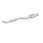 MagnaFlow 49862 oem grade direct-fit catalytic converter, front three-quarter view of the turntable spin