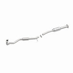 MagnaFlow 23413 hm grade direct-fit catalytic converter, front three-quarter view of the turntable spin