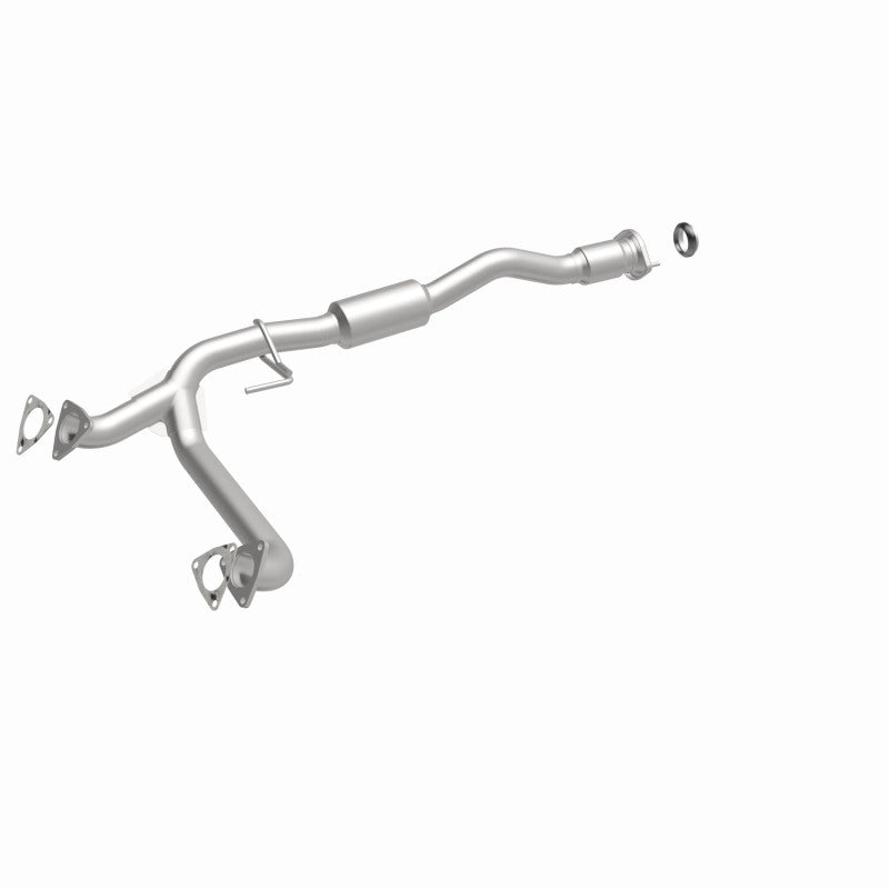 MagnaFlow 52612 oem grade direct-fit catalytic converter, front three-quarter view of the turntable spin