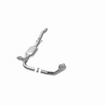 MagnaFlow 93614 hm grade direct-fit catalytic converter, opposite rear three-quarter view of the turntable spin