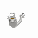 MagnaFlow 452671 carb direct-fit catalytic converter, opposite front three-quarter view of the turntable spin