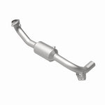 MagnaFlow 52507 oem grade direct-fit catalytic converter, rear view of the turntable spin