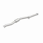 MagnaFlow 52621 oem grade direct-fit catalytic converter, front three-quarter view of the turntable spin