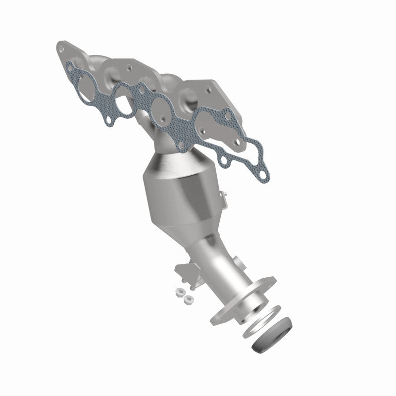 MagnaFlow 5531919 carb manifold converter, side view of the turntable spin