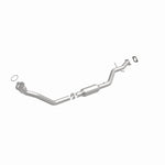 MagnaFlow 23485 hm grade direct-fit catalytic converter, front three-quarter view of the turntable spin