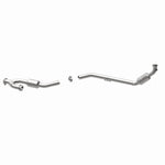 MagnaFlow 24535 hm grade direct-fit catalytic converter, opposite rear three-quarter view of the turntable spin