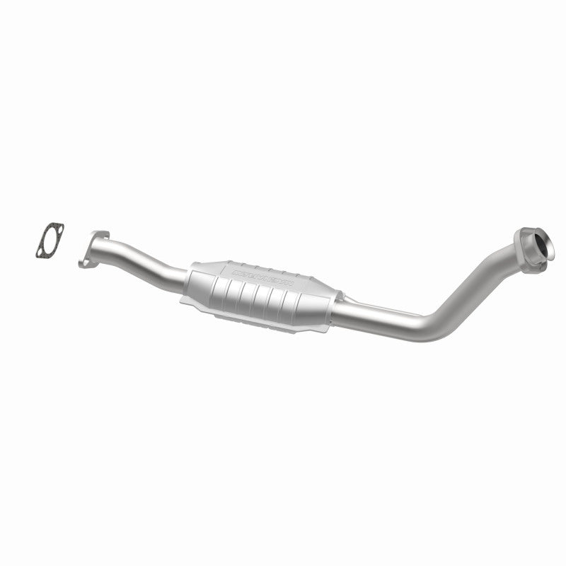 MagnaFlow 23367 epa direct-fit catalytic converter, opposite rear three-quarter view of the turntable spin