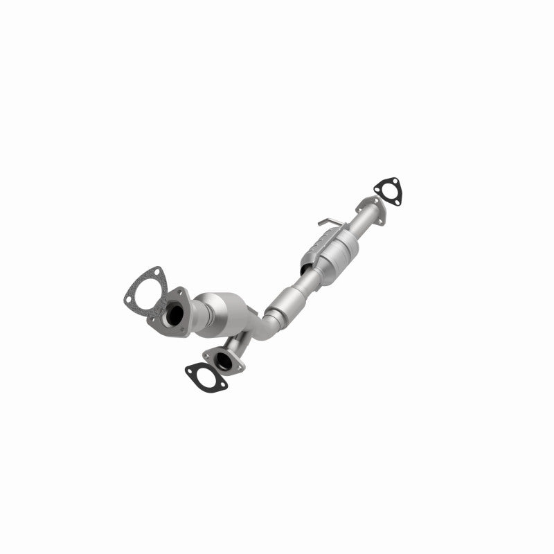 MagnaFlow 51391 oem grade direct-fit catalytic converter, opposite front three-quarter view of the turntable spin