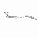 MagnaFlow 93381 hm grade direct-fit catalytic converter, side view of the turntable spin