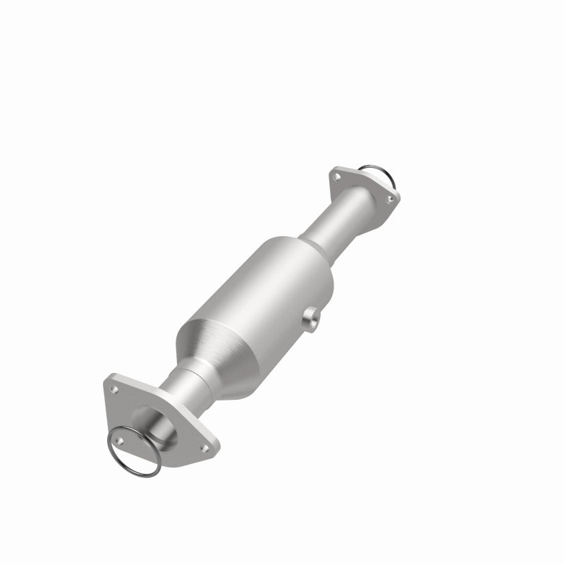 MagnaFlow 49260 oem grade direct-fit catalytic converter, opposite front three-quarter view of the turntable spin