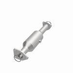 MagnaFlow 49260 oem grade direct-fit catalytic converter, opposite front three-quarter view of the turntable spin