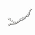 MagnaFlow 93130 hm grade direct-fit catalytic converter, rear view of the turntable spin