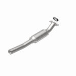 MagnaFlow 5571479 carb direct-fit catalytic converter, rear view of the turntable spin