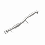 MagnaFlow 49257 oem grade direct-fit catalytic converter, rear view of the turntable spin