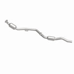 MagnaFlow 551666 carb direct-fit catalytic converter, side view of the turntable spin