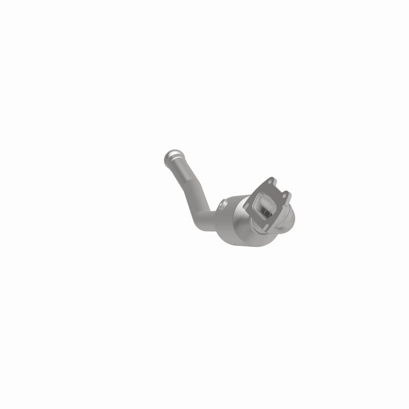 MagnaFlow 21-250 oem grade direct-fit catalytic converter, side view of the turntable spin