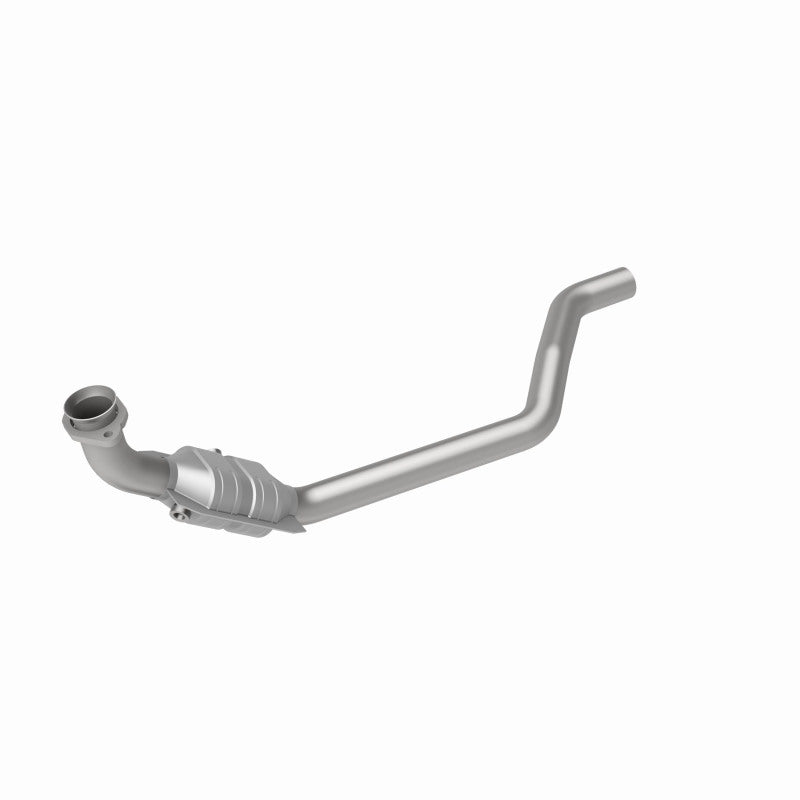 MagnaFlow 49921 oem grade direct-fit catalytic converter, front three-quarter view of the turntable spin