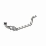 MagnaFlow 49921 oem grade direct-fit catalytic converter, front three-quarter view of the turntable spin