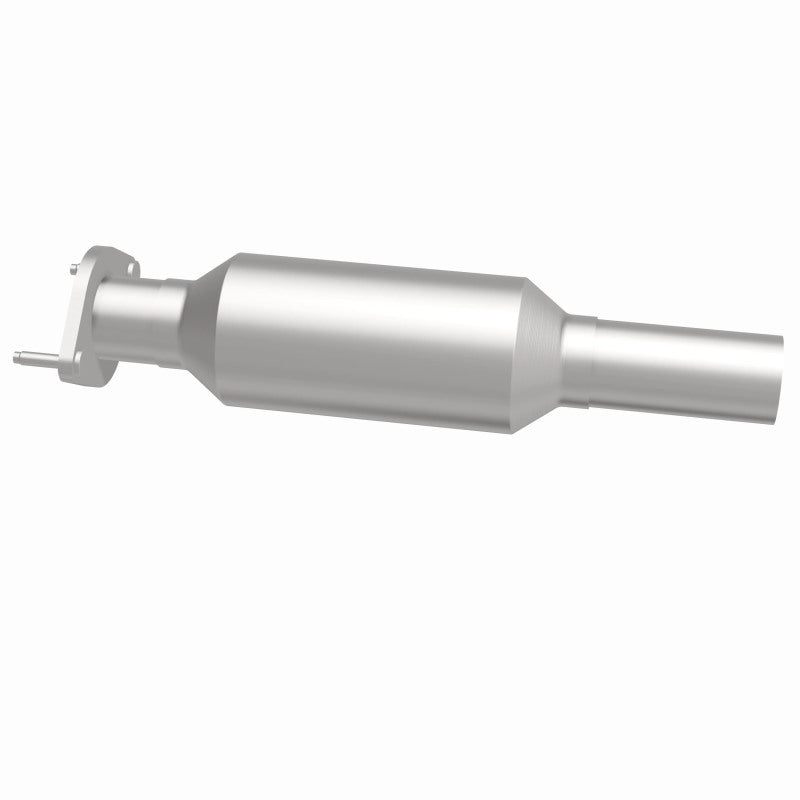 MagnaFlow 5571981 carb direct-fit catalytic converter, side view of the turntable spin