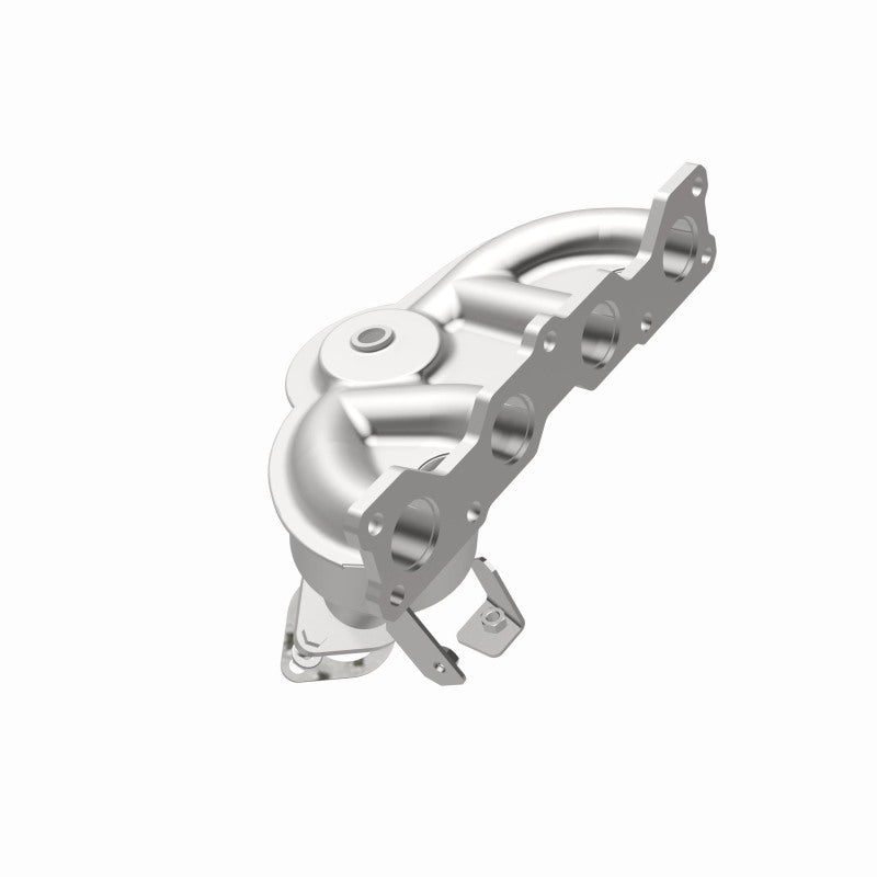 MagnaFlow 52590 oem grade manifold converter, opposite rear three-quarter view of the turntable spin