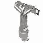 MagnaFlow 5531291 carb manifold converter, opposite rear three-quarter view of the turntable spin