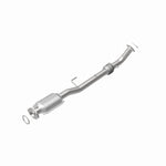 MagnaFlow 49556 oem grade direct-fit catalytic converter, rear view of the turntable spin
