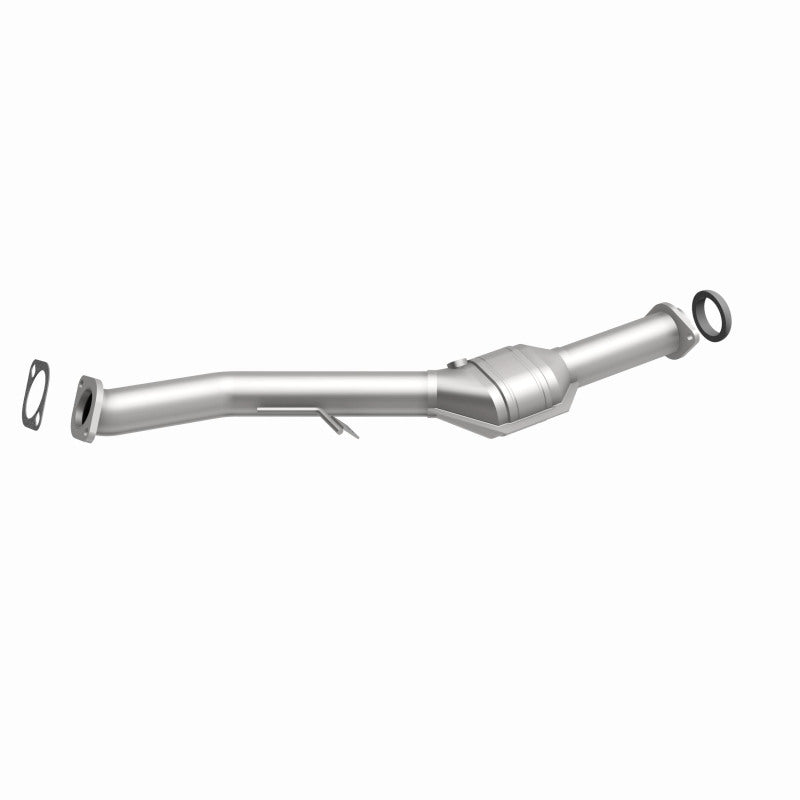 MagnaFlow 24827 hm grade direct-fit catalytic converter, front three-quarter view of the turntable spin