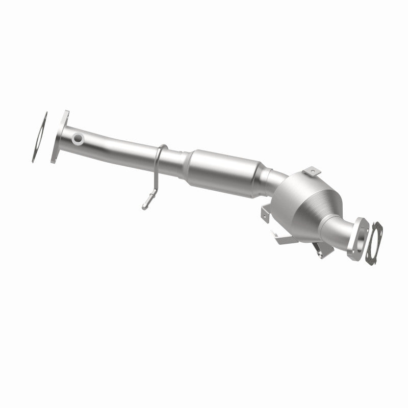 MagnaFlow 52152 oem grade direct-fit catalytic converter, opposite rear three-quarter view of the turntable spin