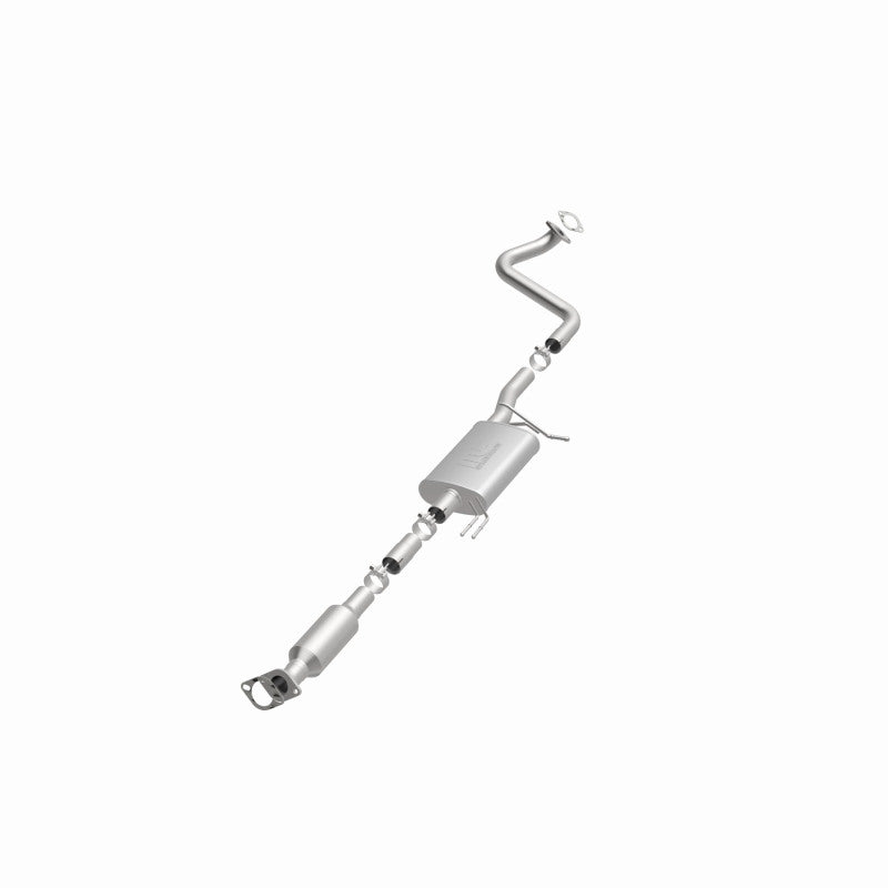 MagnaFlow 52851 oem grade direct-fit catalytic converter, opposite front three-quarter view of the turntable spin