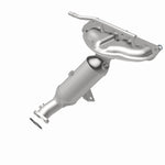 MagnaFlow 49375 oem grade manifold converter, rear view of the turntable spin