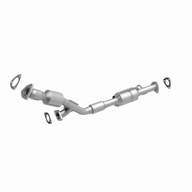 MagnaFlow 51391 oem grade direct-fit catalytic converter, front three-quarter view of the turntable spin