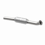 MagnaFlow 23000 hm grade direct-fit catalytic converter, opposite rear three-quarter view of the turntable spin