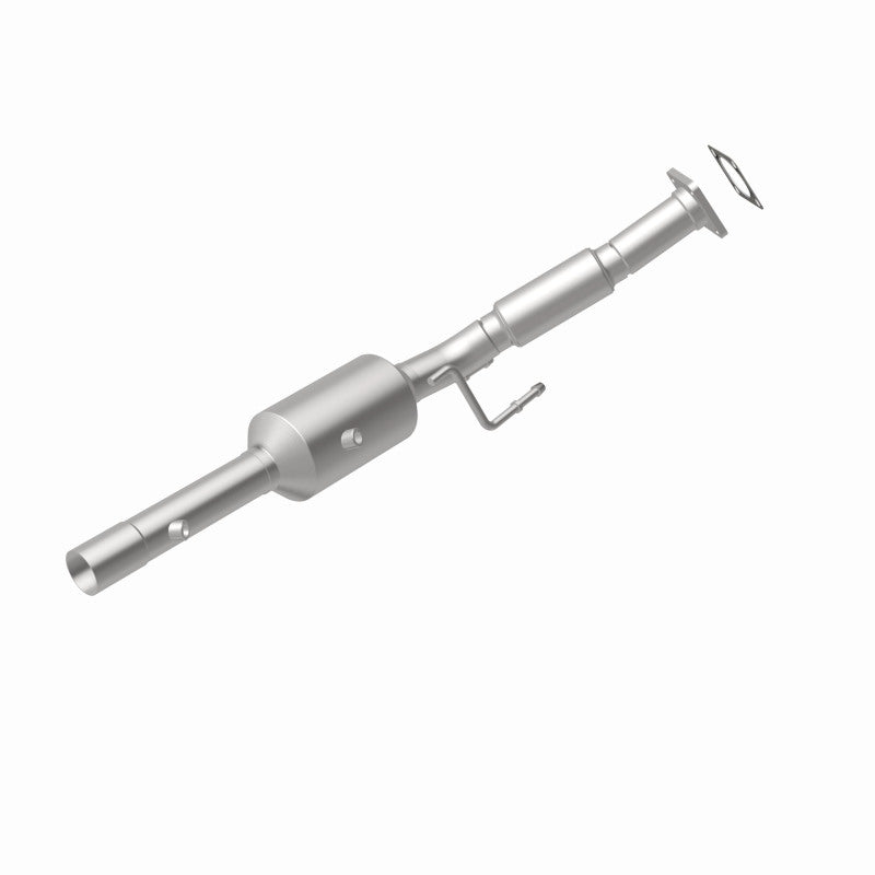 MagnaFlow 5561990 carb direct-fit catalytic converter, rear view of the turntable spin
