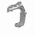 MagnaFlow 452487 carb manifold converter, rear view of the turntable spin