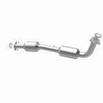 MagnaFlow 5582626 carb direct-fit catalytic converter, opposite rear three-quarter view of the turntable spin