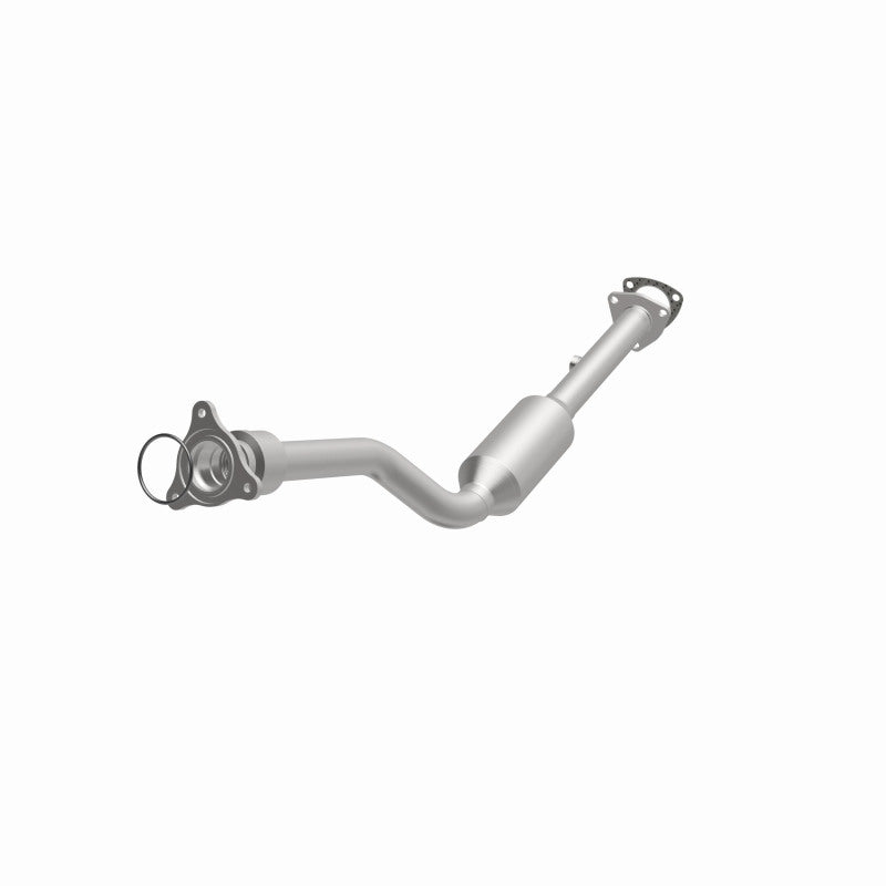 MagnaFlow 93146 hm grade direct-fit catalytic converter, opposite front three-quarter view of the turntable spin
