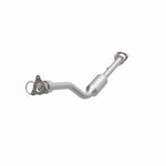 MagnaFlow 93146 hm grade direct-fit catalytic converter, opposite front three-quarter view of the turntable spin