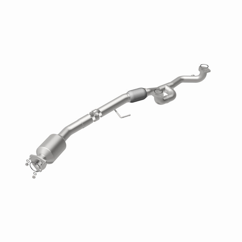 MagnaFlow 280126 oem grade direct-fit catalytic converter, rear view of the turntable spin