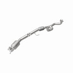 MagnaFlow 280126 oem grade direct-fit catalytic converter, rear view of the turntable spin