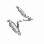 MagnaFlow 24397 hm grade direct-fit catalytic converter, side view of the turntable spin