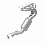 MagnaFlow 50785 hm grade manifold converter, rear view of the turntable spin