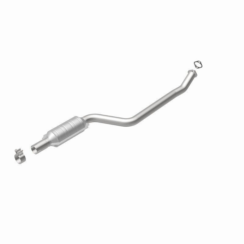 MagnaFlow 52481 oem grade direct-fit catalytic converter, rear view of the turntable spin