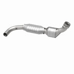 MagnaFlow 49621 oem grade direct-fit catalytic converter, opposite rear three-quarter view of the turntable spin