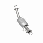 MagnaFlow 23752 hm grade direct-fit catalytic converter, rear three-quarter view of the turntable spin