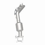 MagnaFlow 5481342 carb manifold converter, rear three-quarter view of the turntable spin